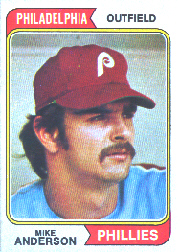1974 Topps Baseball Cards      619     Mike Anderson